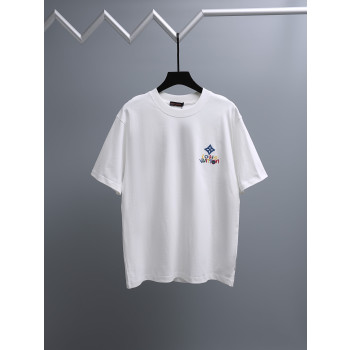 LV 자수 반팔 티셔츠