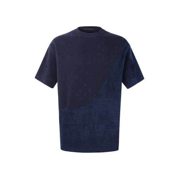 LV 자카드 크루넥 반팔 셔츠