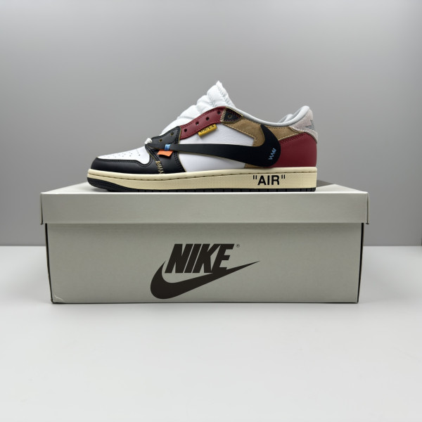 나이키 AJ1바브 코브랜딩 로우탑 퓨어 슈즈