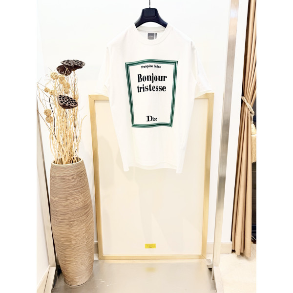 디올 전폭 자수 티셔츠
