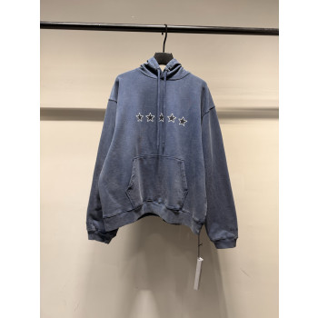 발렌시아가 레트로 블루 시그니처 후드티