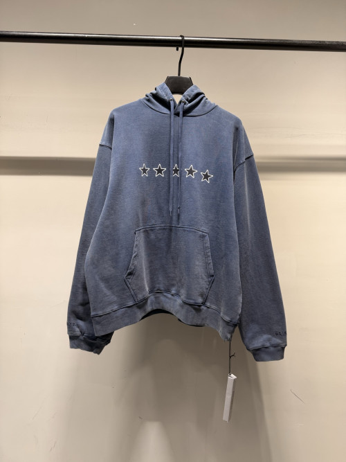 발렌시아가 레트로 블루 시그니처 후드티