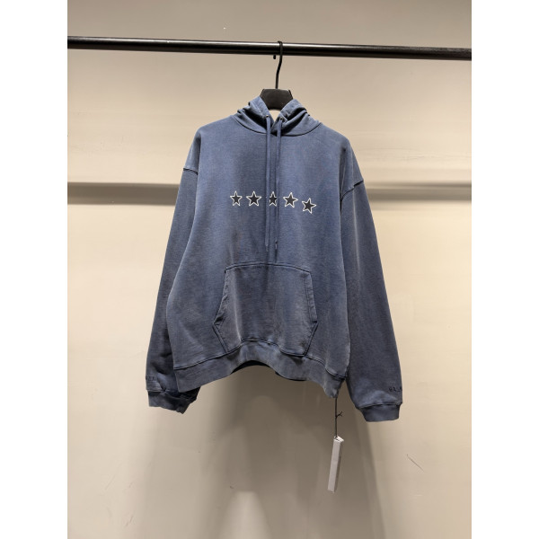 발렌시아가 레트로 블루 시그니처 후드티