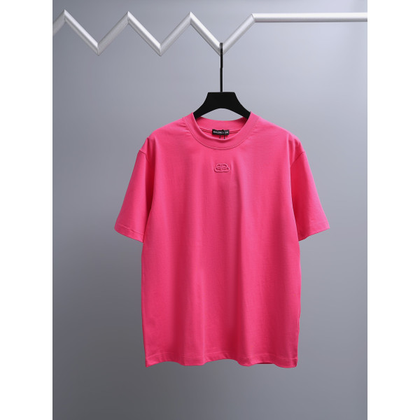 발렌시아가 자수 반팔 티셔츠