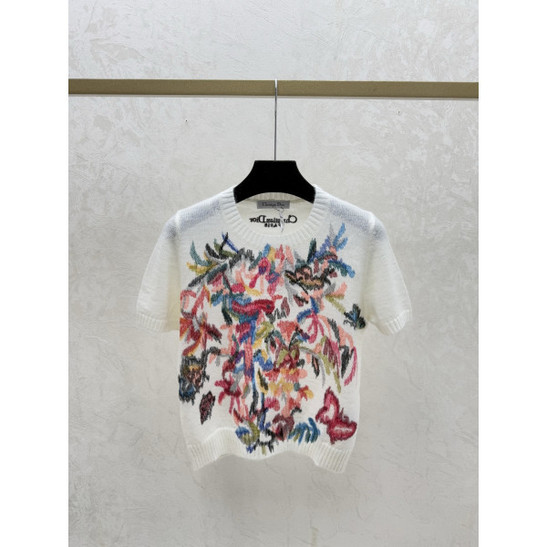 디올 그래피트 라운드넥 니트