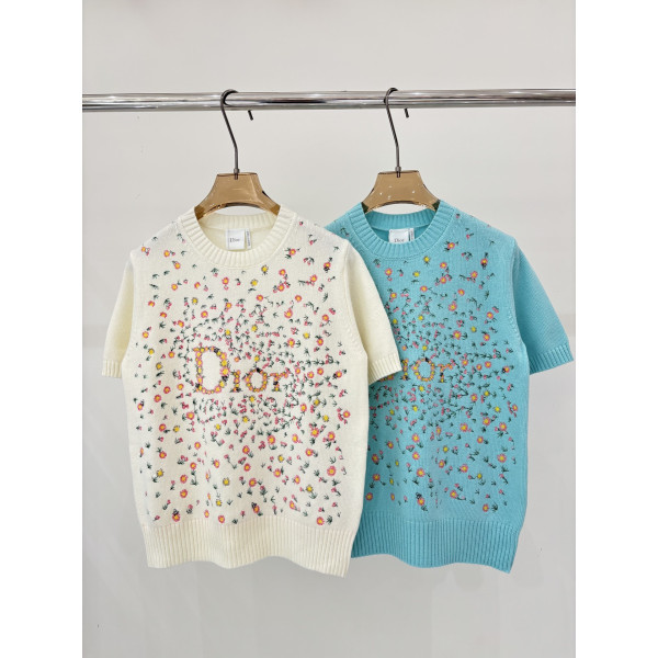 디올 플라워 니트 반팔