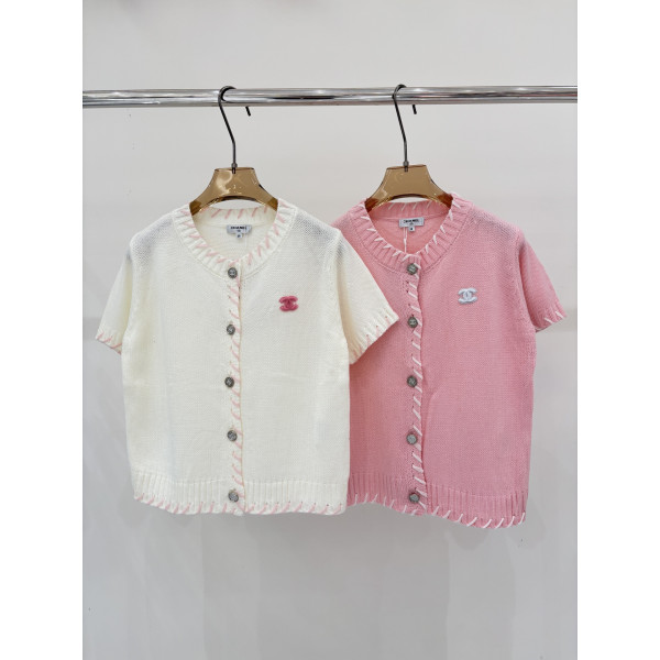 샤넬 인타르시아 캐주얼 반팔 니트