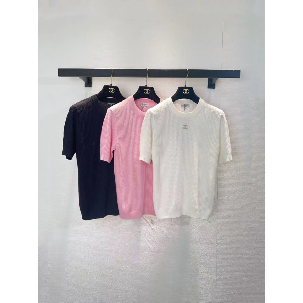 샤넬 칼라 반팔 티셔츠