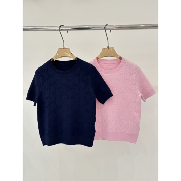 구찌 라운드넥 레터 로고 프린트 반팔 티셔츠