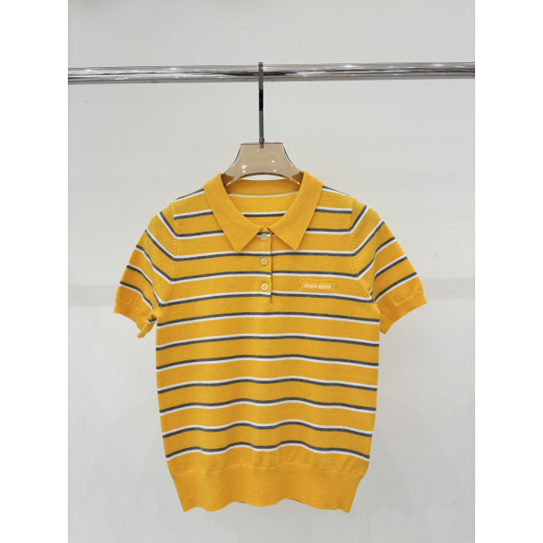 미우미우 스트라이프 니트 반팔