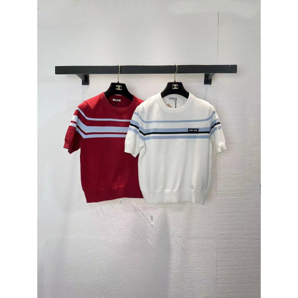 미우미우 투톤 니트 반팔