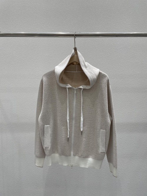 BC 린넨 지퍼 후드 티