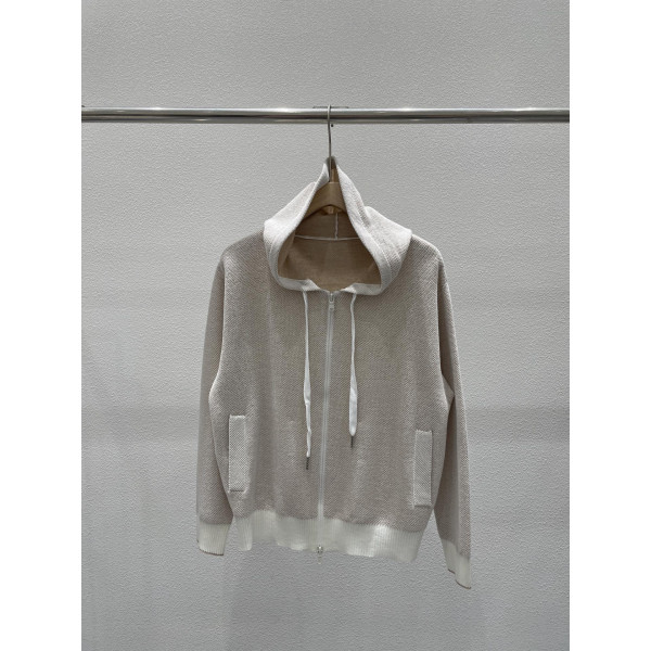 BC 린넨 지퍼 후드 티