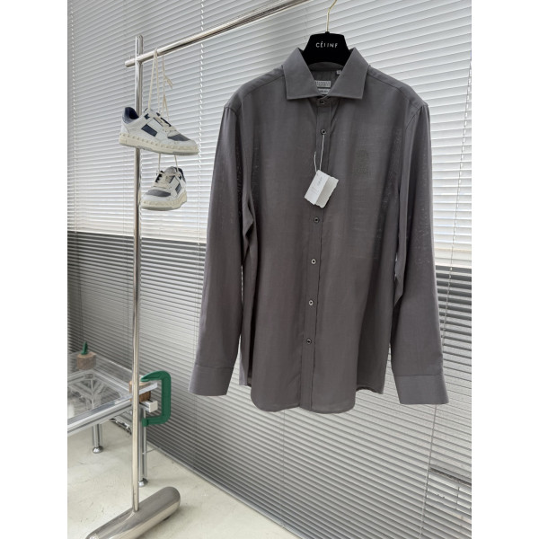 BC 솔리드 컬러 라펠셔츠