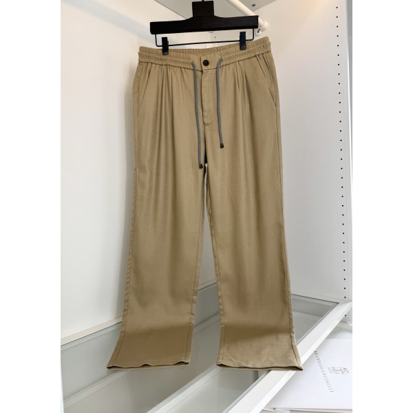 BC 헤링본 텐셀 린넨 스트라이트 팬츠