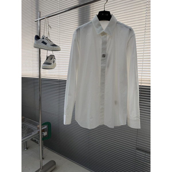 펜디 메탈릭 FF 스몰 라벨 셔츠