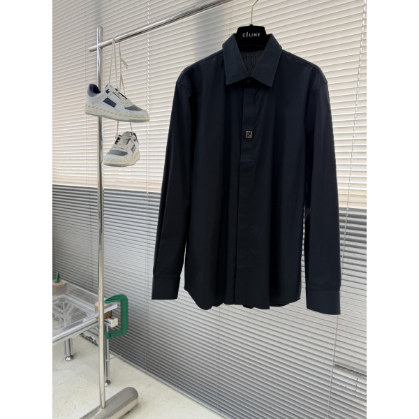 펜디 메탈릭 FF 스몰 라벨 셔츠