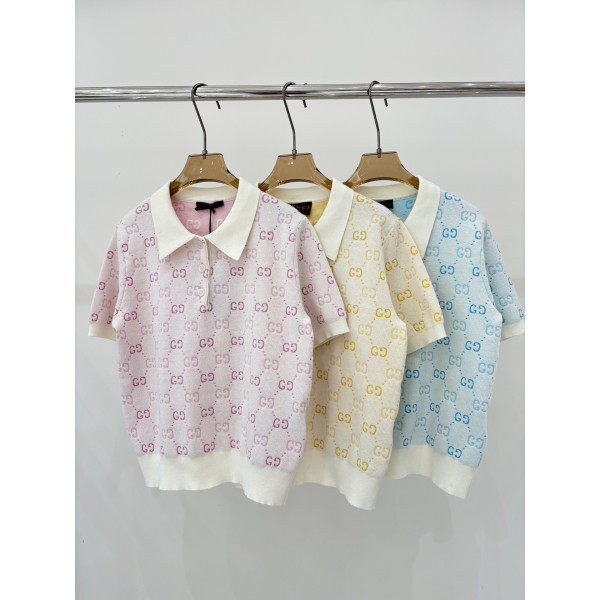 카라 니트 반팔