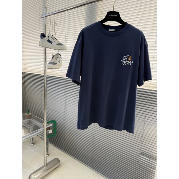 아나그램 자수 반팔 티셔츠