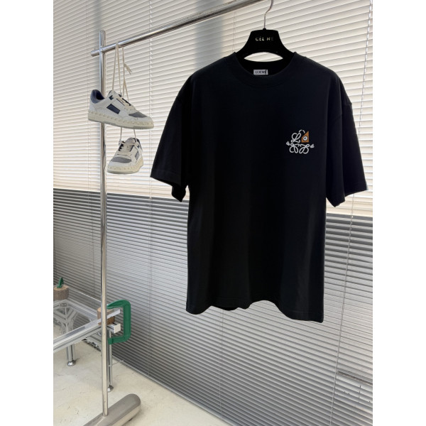 아나그램 자수 반팔 티셔츠