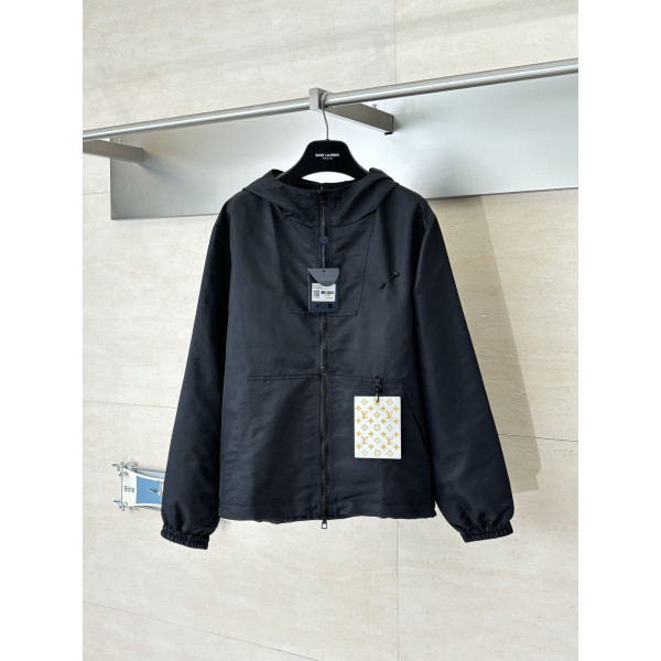 모노그램 나일론 양면 방풍 자켓