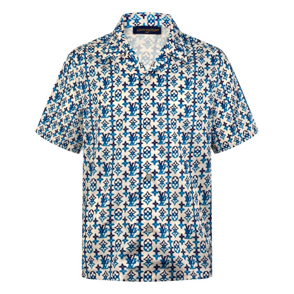 전체 모노그램 반팔 셔츠