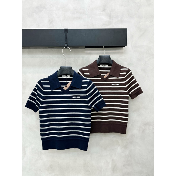 스트라이프 폴로 니트