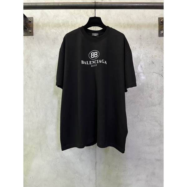 더블 B 로고 프린트 숏 슬리브 티셔츠