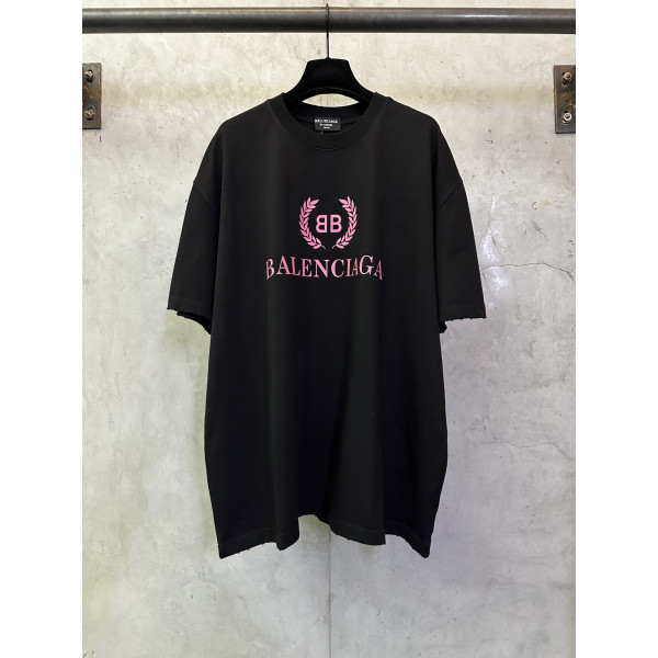 클래식 메이즈 로고 인쇄 숏슬리브 티셔츠