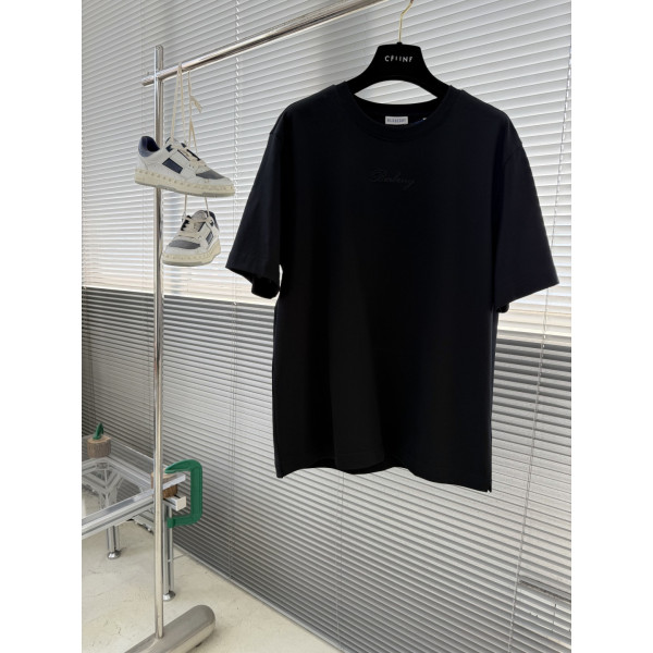 라운드넥 자수 숏 티