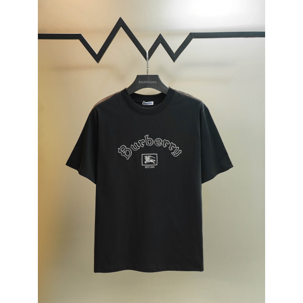 알파벳 전마 자수 숏 슬리브