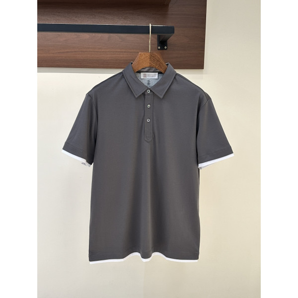 플립 칼라 반팔 셔츠