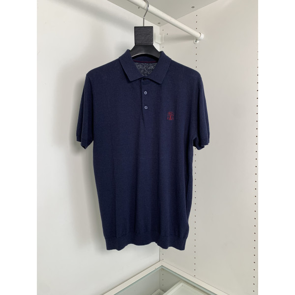 클래식 로고 자수 플립 칼라 숏 슬리브 폴로 셔츠