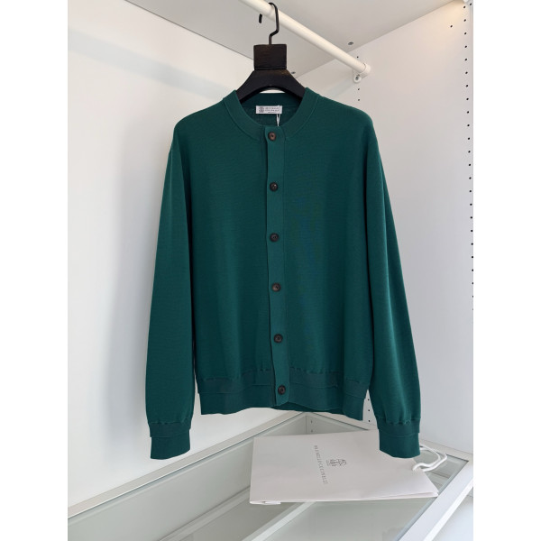 라운드넥 니트 오픈 카디건