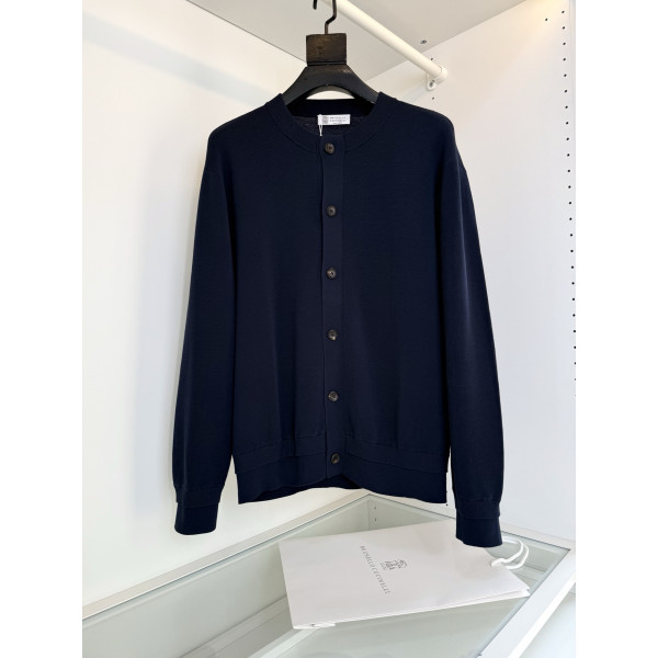 라운드넥 니트 오픈 카디건