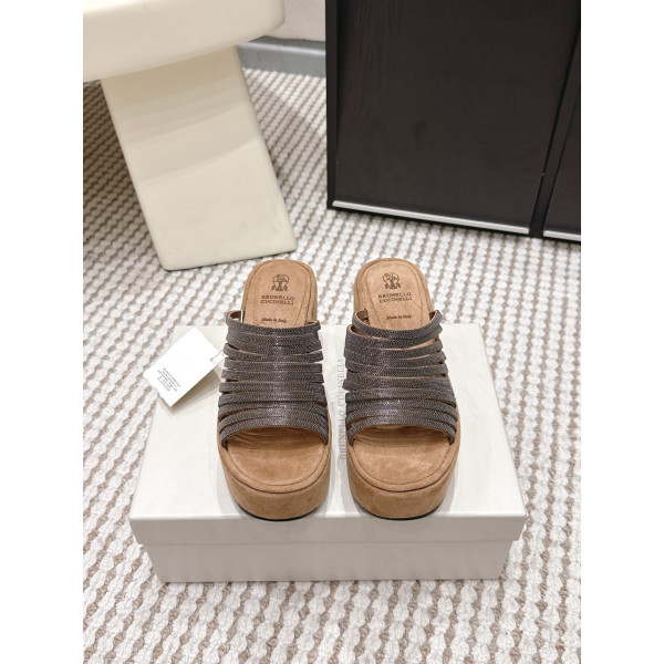 플랫폼 웨지 슬리퍼