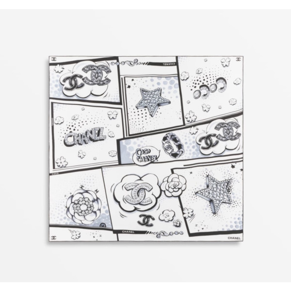 진실크 사각 스카프