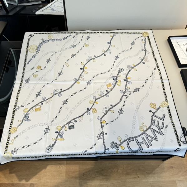 90cm 실크 스퀘어 스카프