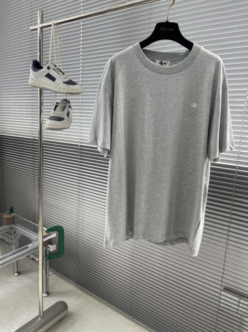 트리옴프 자수 평문 니트 루즈 티셔츠