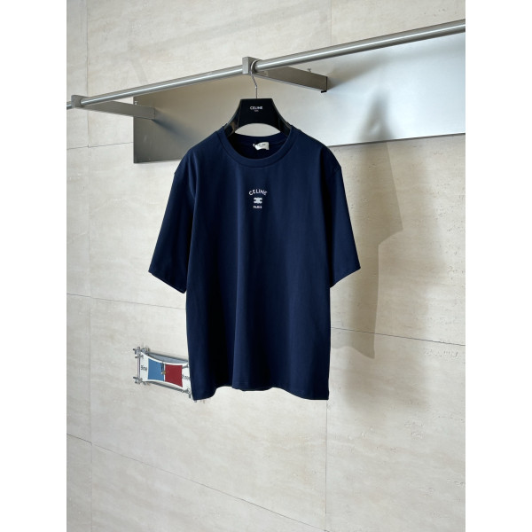 개선문 로고 자수 숏슬리브 티셔츠