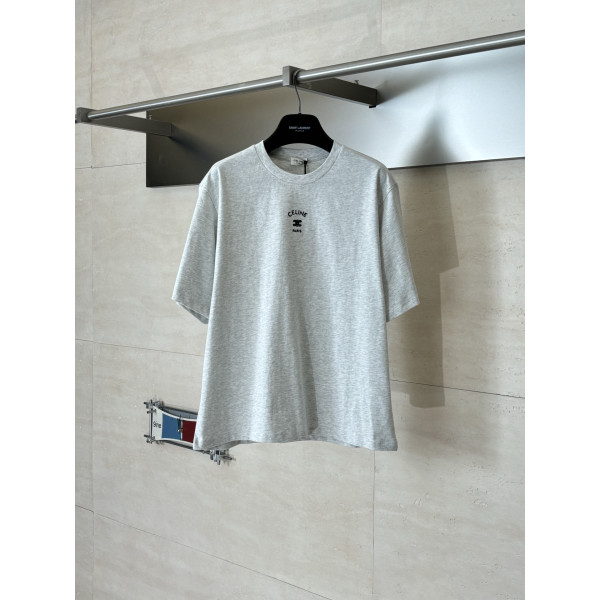 개선문 로고 자수 숏슬리브 티셔츠