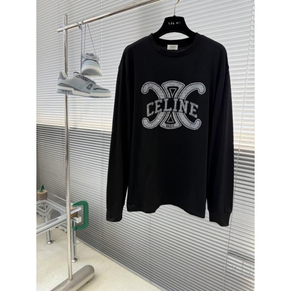 프린트 순면 롱슬리브 티셔츠