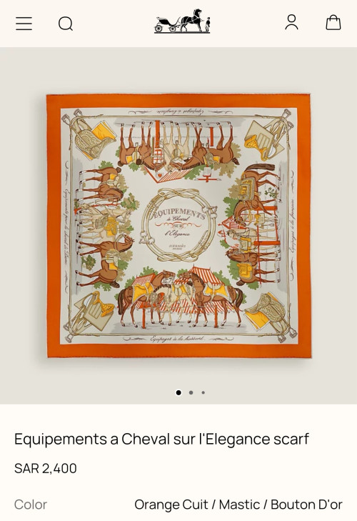 양면 사선 진실크 스카프