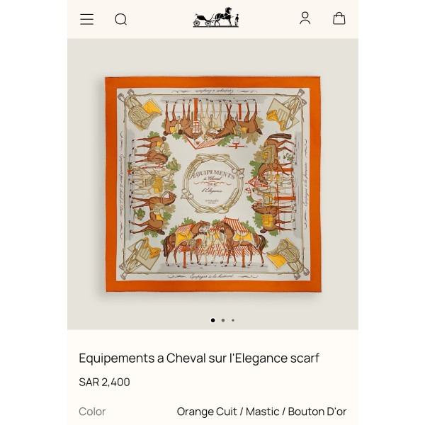 양면 사선 진실크 스카프