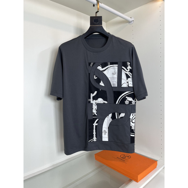 책장 스탬프 미크로 브로드 라운드넥 숏슬리브 티셔츠