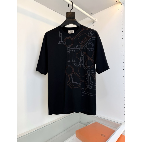 미크로 브로드 라운드 넥 반팔 티셔츠