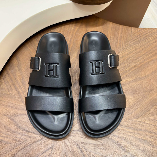 H 버클 장식 슬리퍼