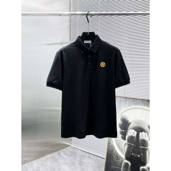 플립 칼라 숏 슬리브 폴로 셔츠