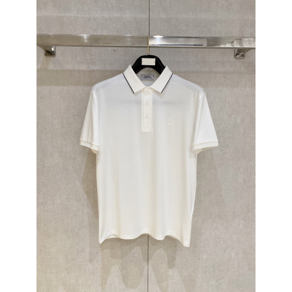 알파벳 로고 남성 플립 칼라 폴로 셔츠