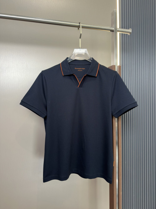 V넥 숏슬리브 셔츠